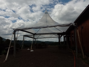 TENDA CHAPÉU DE BRUXA 5X5MTS TRANSPARENTE 